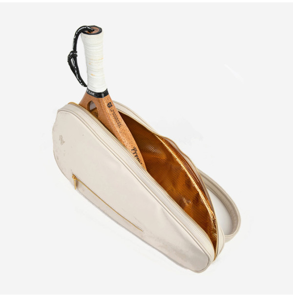 Чехол для падел ракетки Cork Padel Racket Leather Cover White