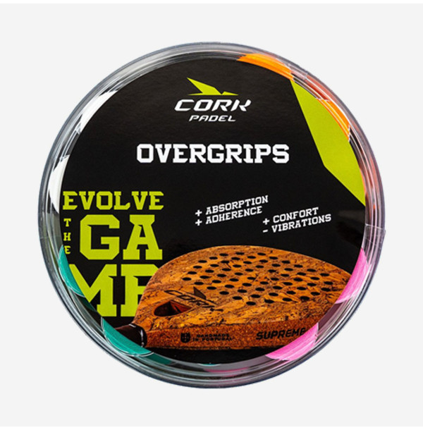 Намотки Cork Padel Overgips Perforated Box 30pcs Mix Color