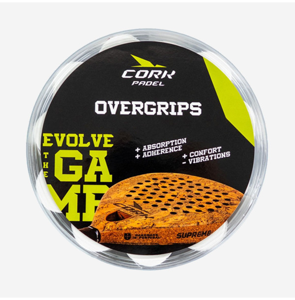 Намотки Cork Padel Overgips Box 30pcs White