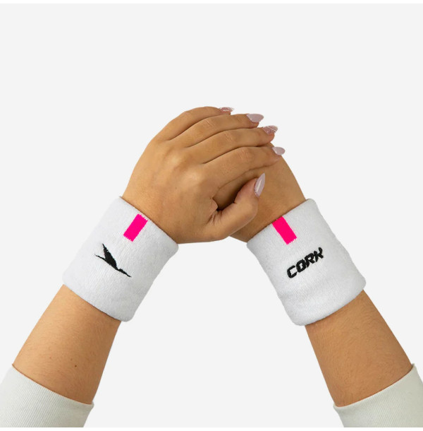 Напульсники для падела Cork Padel Sport Wristband White/Pink
