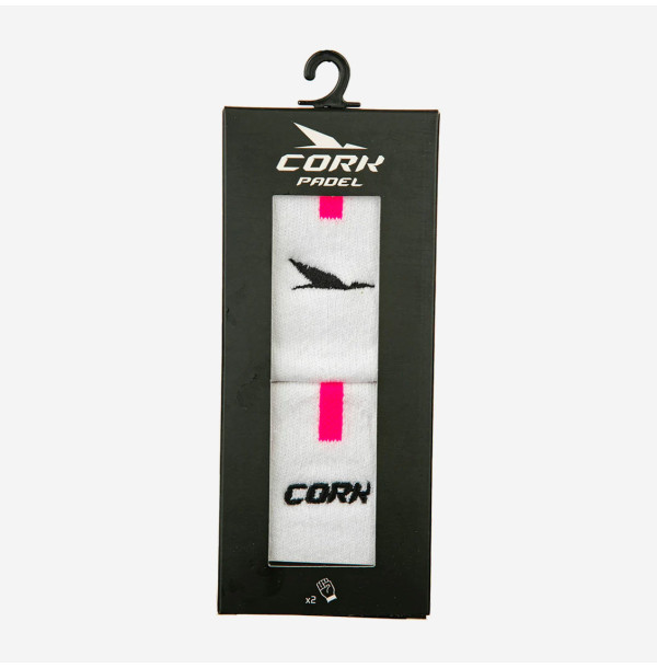 Напульсники для падела Cork Padel Sport Wristband White/Pink