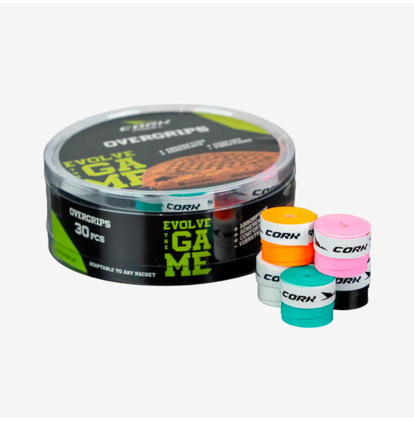 Намотки Cork Padel Overgips Box 30pcs Mix Color