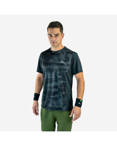 Футболка для паделу Cork Padel T-shirt Print Black
