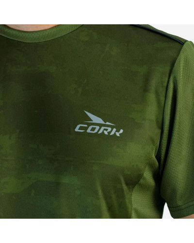 Футболка для паделу Cork Padel T-shirt Print Green