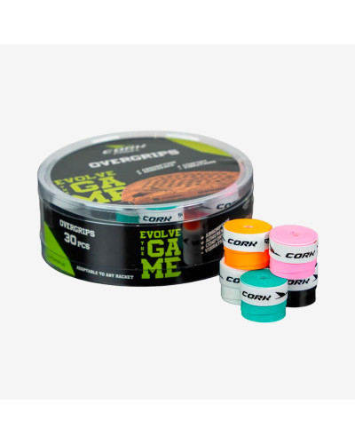 Намотки Cork Padel Overgips Box 30pcs Mix Color