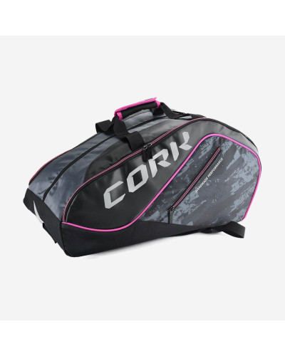 Сумка для падл-тенісу Cork Padel Termobag de nylon Black/Fuchsia