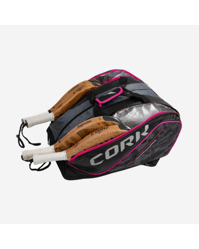 Сумка для падл-тенісу Cork Padel Termobag de nylon Black/Fuchsia