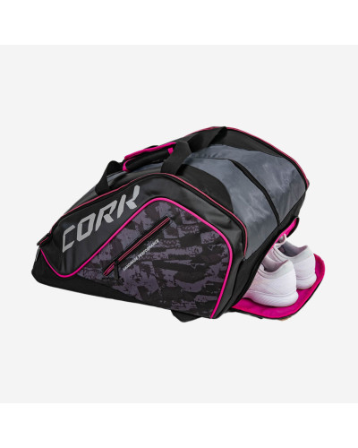 Сумка для падл-тенісу Cork Padel Termobag de nylon Black/Fuchsia