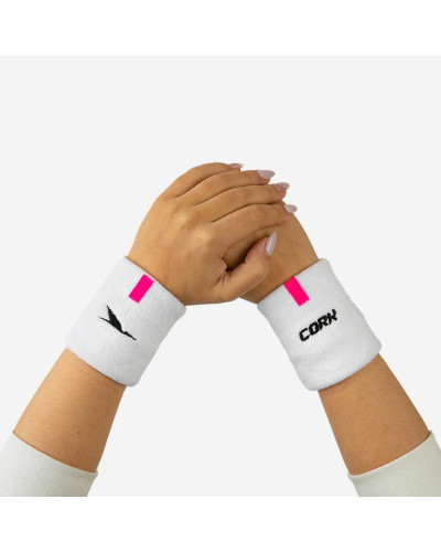 Напульсники для паделу Cork Padel Sport Wristband White/Pink