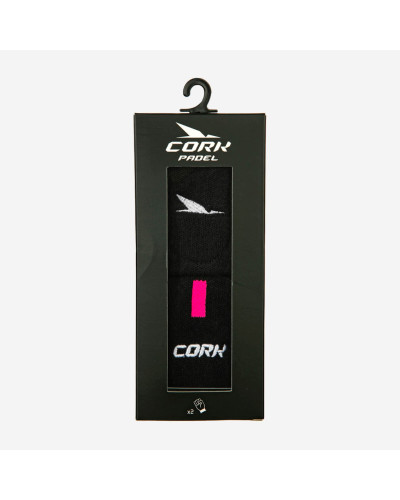 Напульсники для паделу Cork Padel Sport Wristband Black/Pink
