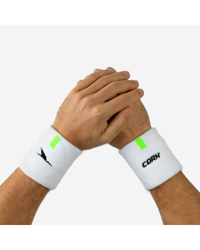Напульсники для паделу Cork Padel Sport Wristband White/Green