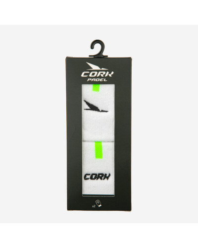 Напульсники для паделу Cork Padel Sport Wristband White/Green