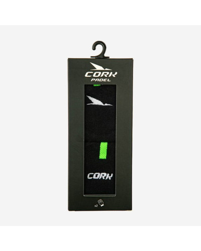 Напульсники для паделу Cork Padel Sport Wristband Black/Green