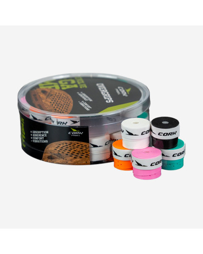Намотки Cork Padel Overgips Perforated Box 30pcs Mix Color