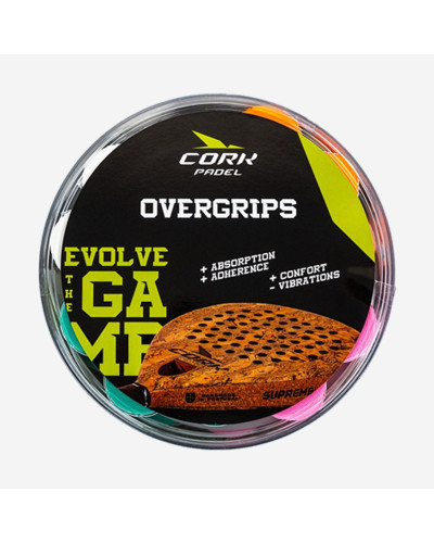 Намотки Cork Padel Overgips Perforated Box 30pcs Mix Color